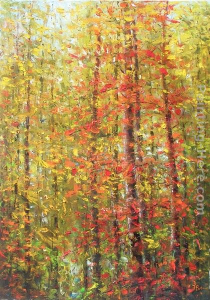 Autumn painting - Ioan Popei Autumn art painting